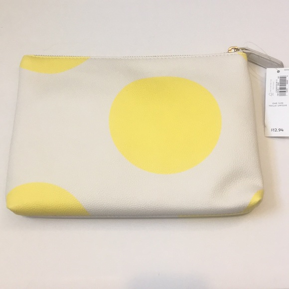Old Navy Handbags - NWT Old Navy White/Yellow Cosmetic Bag
